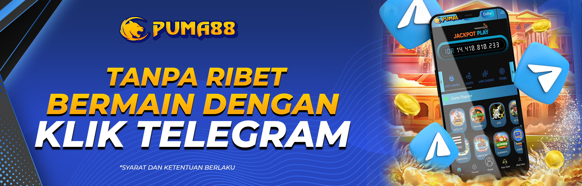 BERMAIN LEBIH MUDAH MELALUI TELEGRAM